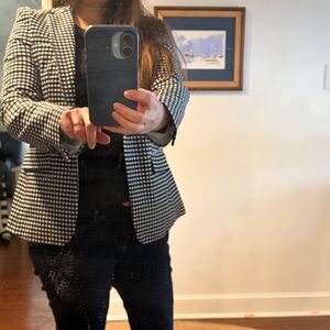 Banana Republic Monochrome Checkered Blazer